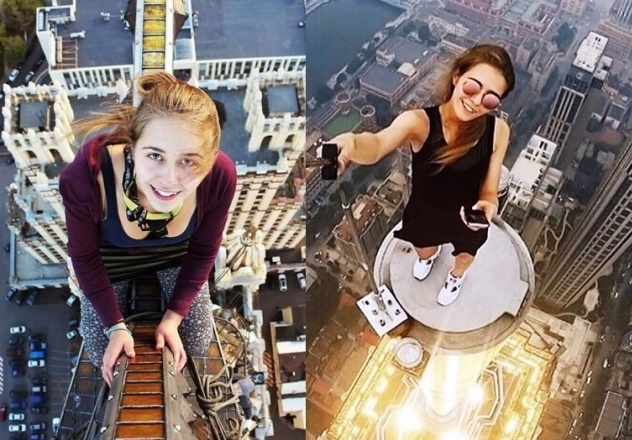 Najbradziej ekstremanle selfie. Zobacz, co potrafi zrobić ta Rosjanka dla perfekcyjnych zdjęć!
