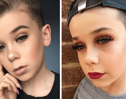 10-letni chłopak maluje się lepiej niż niejedna dziewczyna!