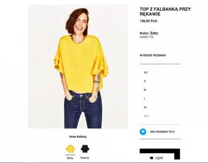 Zara pomoże Ci znaleźć odpowiedni rozmiar ubrań!