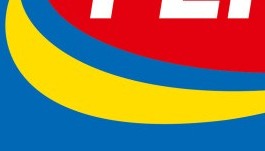 Kolory niebieski, żółty, czerwony i biały to logo: