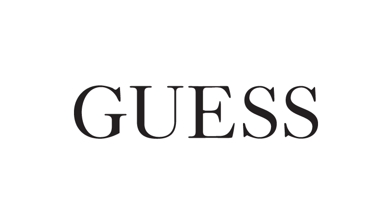 logo GUESS ma kształt: