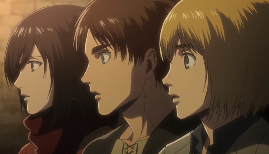 Eren, Armin i Mikasa