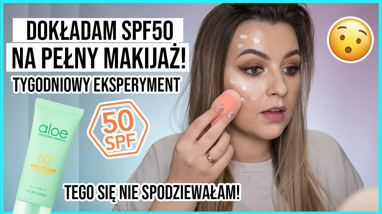 Co się stało ze skórą PO TYGODNIU nakładania SPF50 na PEŁNY MAKIJAŻ?