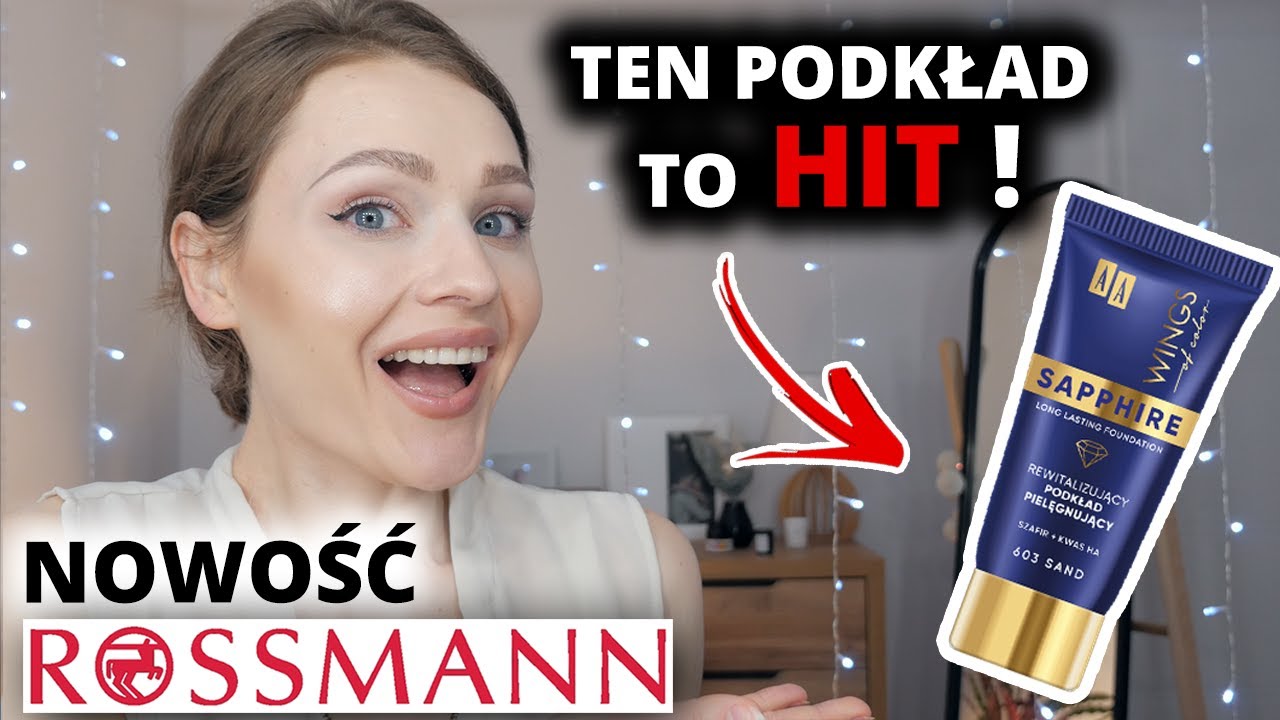 Podkład IDEALNY ? 🤯 10h Test NOWOŚCI ROSSMANN 💥 AA WINGS of Color SAPPHIRE : Efekt DRUGIEJ SKÓRY