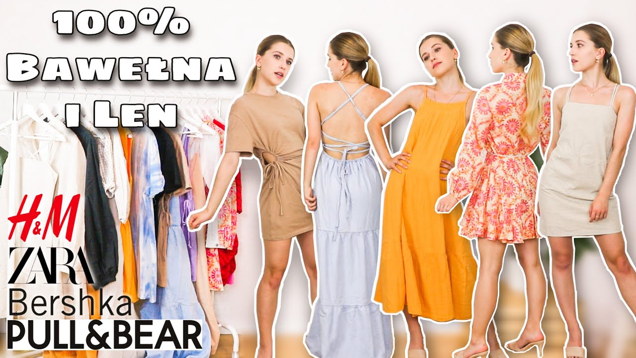 W 100% NATURALNE SUKIENKI NA LATO - H&M, Bershka, Pull&Bear, ZARA