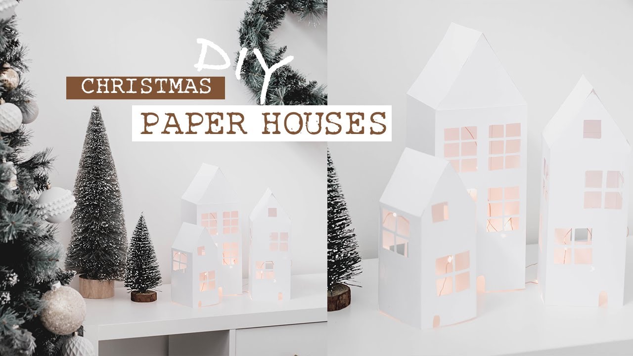 DIY Domki z papieru - świąteczne miasteczko | handmade