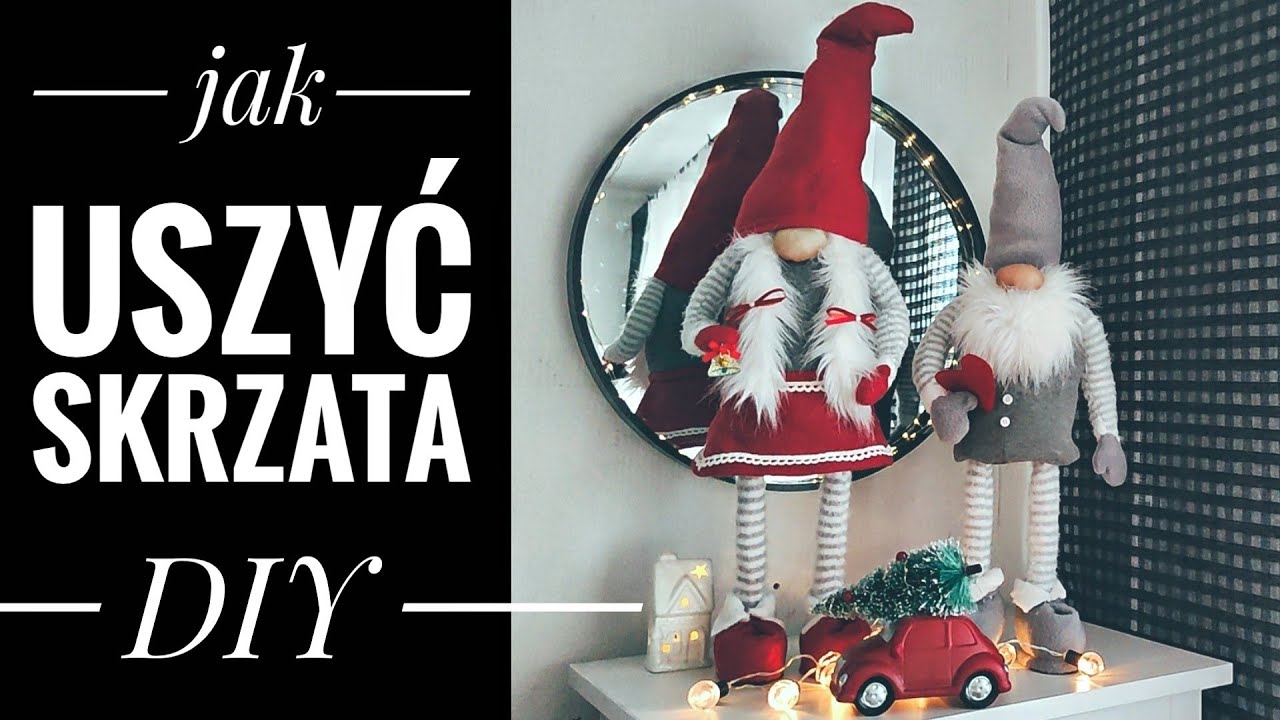 Jak uszyć stojącego skrzata DIY. Christmas Gnomes DIY