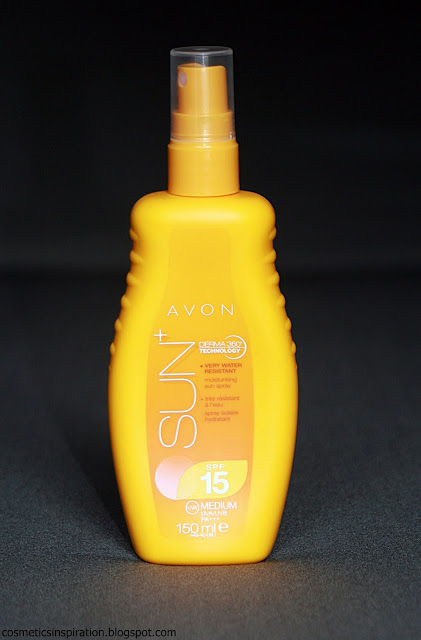 Kosmetyczne inspiracje: Avon - Sun+ - Wodoodporne mleczko nawilżająco - ochronne w sprayu SPF 15 z technologią Derma 360