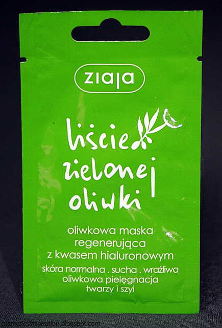Kosmetyczne inspiracje: Ziaja - Liście zielonej oliwki - Oliwkowa maska regenerująca z kwasem hialuronowym