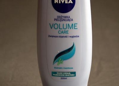 Kosmetyczne inspiracje: Nivea - Volume Care - Odżywka pielęgnująca do włosów cienkich i pozbawionych objętości