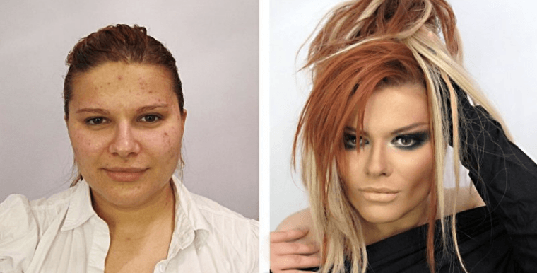 15 zdjęć pokazujących zwykłe kobiety w makijażu i bez. NIE UWIERZYSZ!!