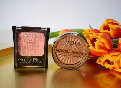 Róż do policzków Mineral Blush Perfect make-up i puder brązująco-rozświetlający Bronze&Shimmer; Revers | Anszpi