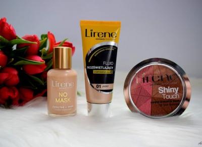Kosmetyczne trio od Lirene: podkład No Mask, Rozświetlający fluid z witaminą c i bronzer z różem Shiny Touch. | Anszpi