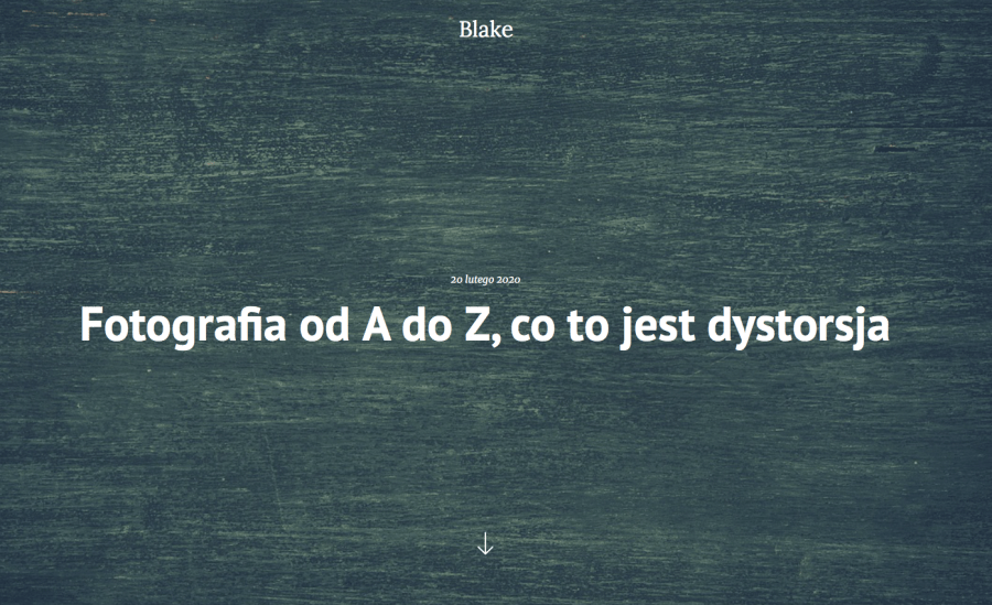 Fotografia od A do Z, co to jest dystorsja - Blake