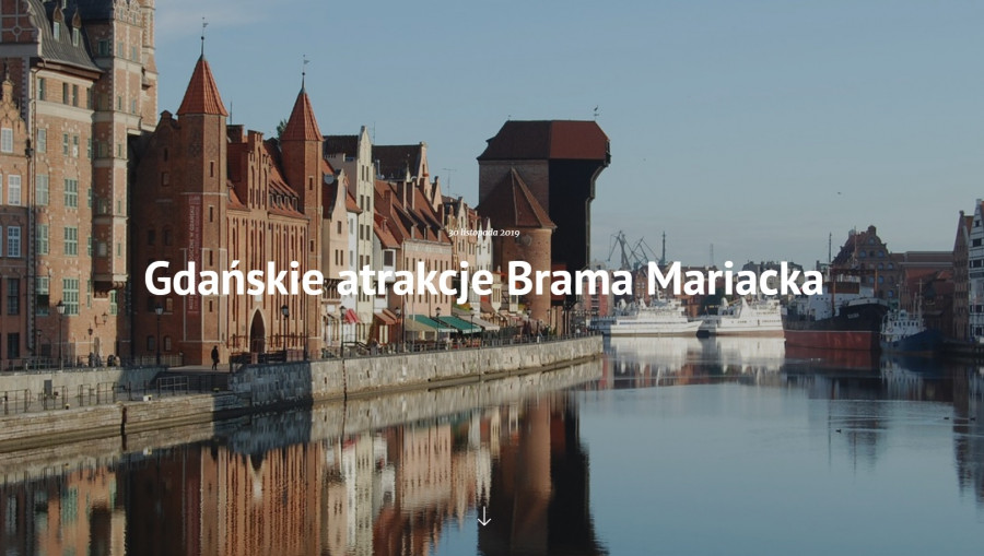 Gdańskie atrakcje Brama Mariacka - Blake