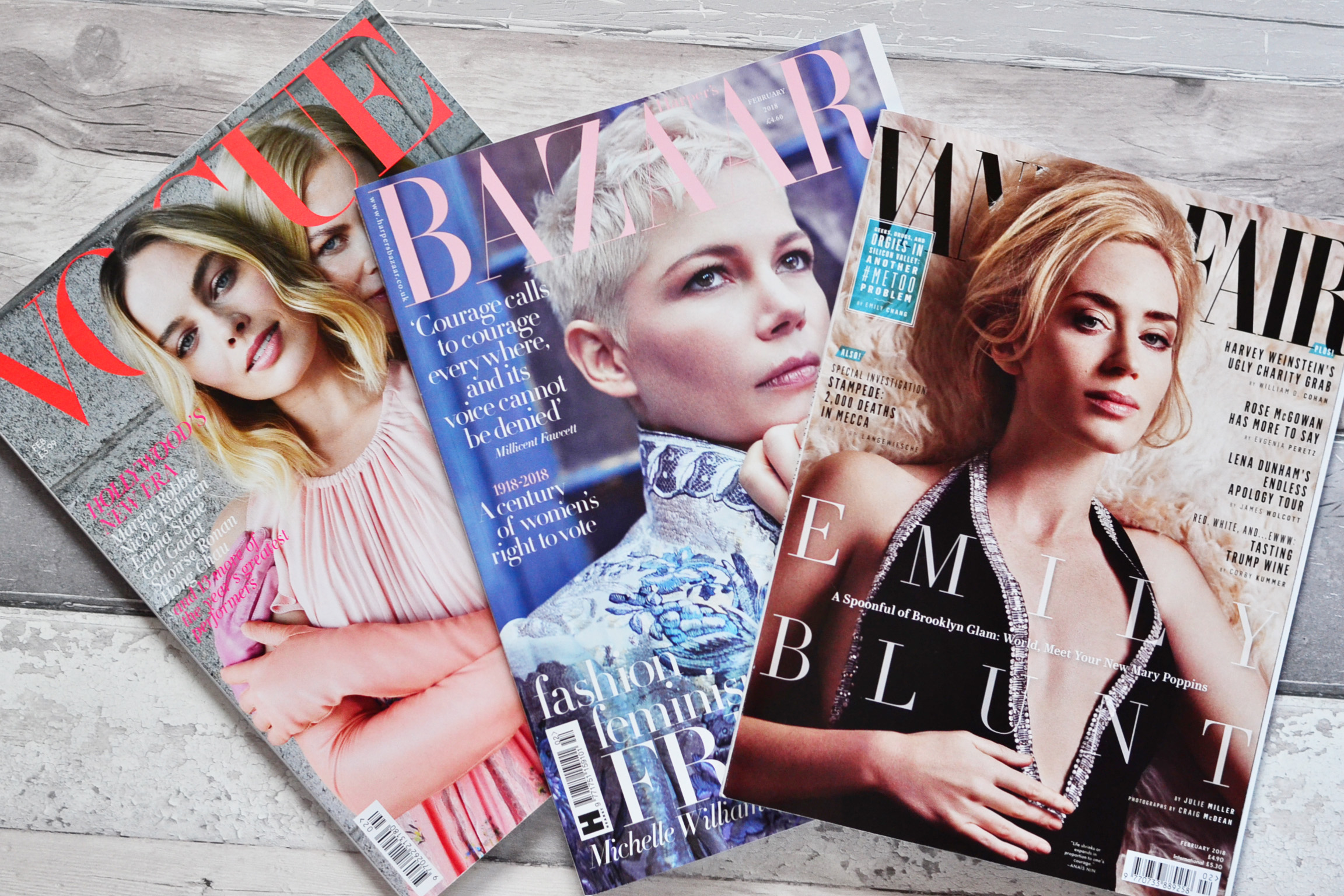 British Vogue, Harper's Bazaar and Vanity Fair - (February) Review 