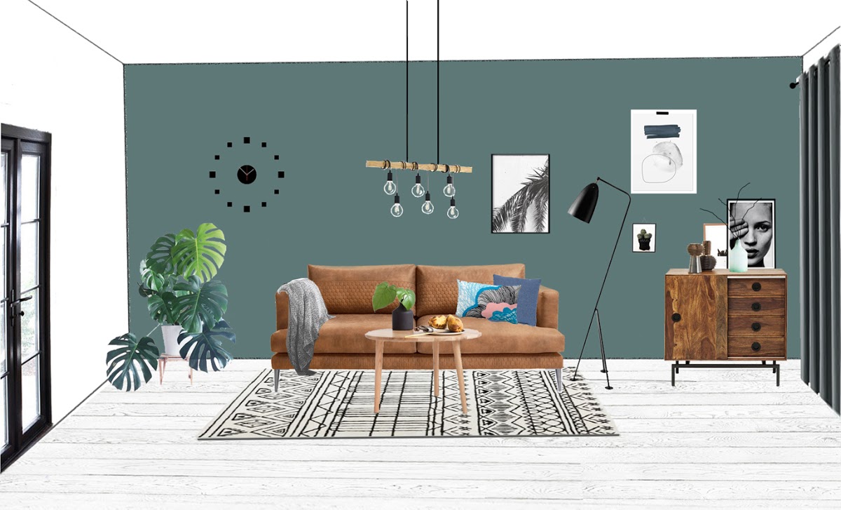 Projekt salonu w zieleni | Design Your Home with me