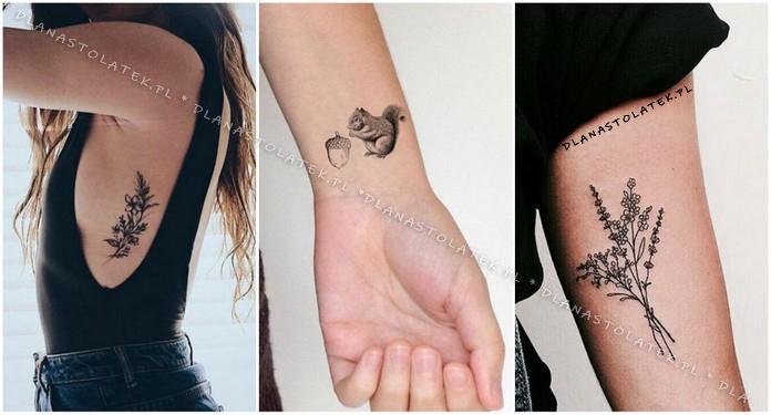 Dziewczęce tatuaże z motywem jesiennym | DlaNastolatek.pl