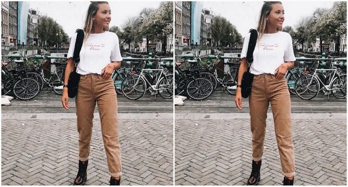 Modna stylizacja z beżowymi spodniami | DlaNastolatek.pl