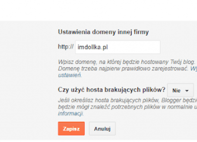 Dollka Blog: Jak podłączyć domenę na bloggerze?