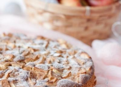Włoskie ciasto z mascarpone i jabłkami - orkiszowe pełnoziarniste, bez cukru - Fitkot