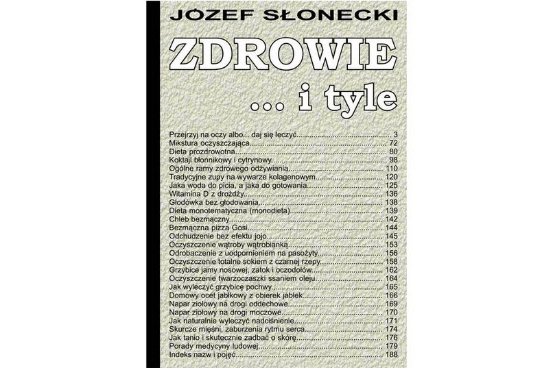 Zdrowie... i tyle - Józef Słonecki