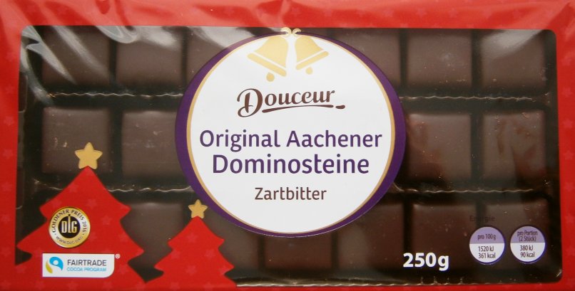 Marcepanowo-piernikowe domino w czekoladzie - Douceur