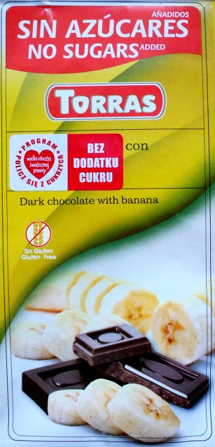 Czekolada gorzka z bananami - Chocolates Torras