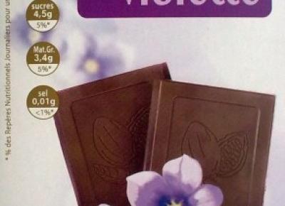 Czekolada z fiołkami Noir Aux Pepites Saveur Violette - Auchan