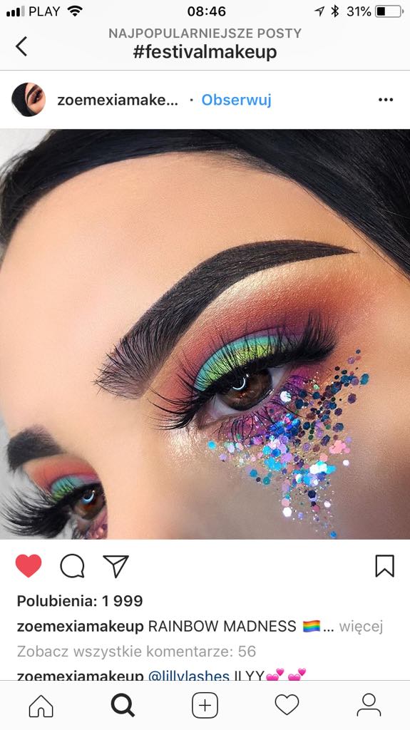 Nowy trend na instagramie FESTIVAL MAKEUP- o co chodzi?