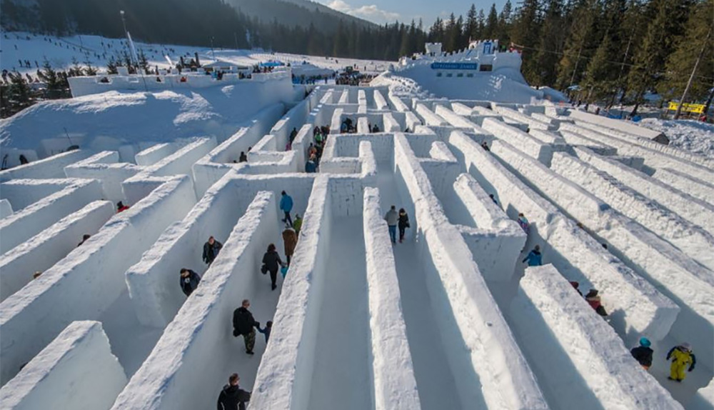 To największy labirynt śnieżny na świecie. Znajduje się w Polsce!