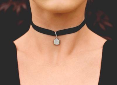 CHOKER DUSIK AKSAMITKA.