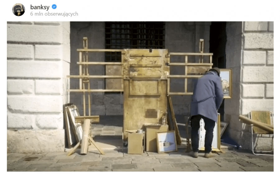 Banksy zaprezentował nową pracę w Wenecji. Pojawił się tam osobiście?