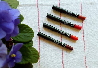 Golden Rose Matte Lipstick Crayon w 5 makijażowych gwiazdkach Michalin'y