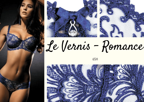 Błękit Thénarda; recenzja biustonosza Le Vernis - Romance 65H - Miski Dwie [+kod rabatowy!]