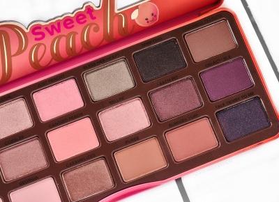 Too Faced, Sweet Peach - Brzoskwiniowa paleta cieni | Miss Lilith 