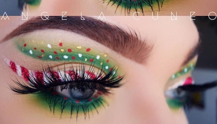 Świąteczna makijaże z Pinterest