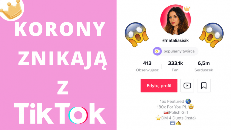 Korony znikają z TikTok