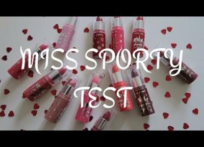 Test na  żywo | 12 pomadek od Miss Sporty | Wonder Smooth