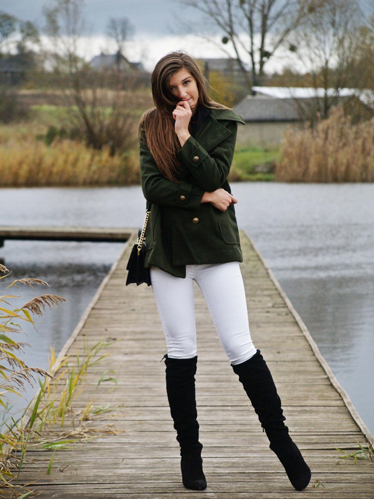 ARMY GREEN COAT & ALDO BAG - Sensiblees ❤