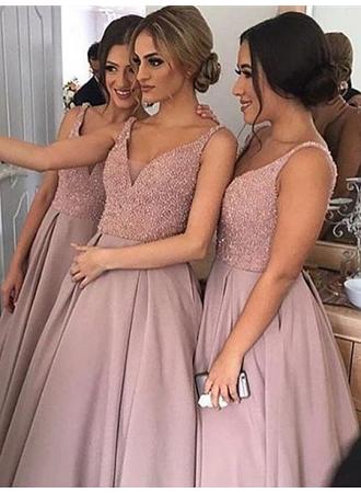 v-neck 2017 sleeveless bridesmaid prom dress. www.27dress.com