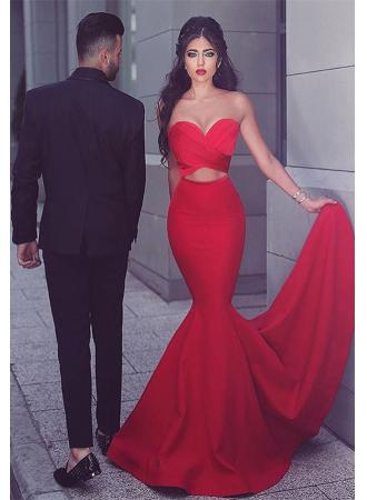 Sexy Red 2017 Mermaid Evening Dress Sweetheart Long from 27dress.com