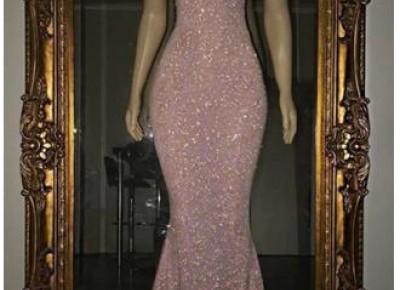 sequins pink mermaid prom dress--www.27dress.com