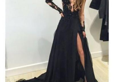 Black Lace Prom Dress--www.27dress.com