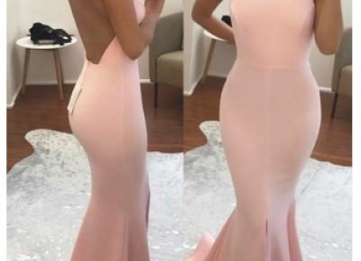 Mermaid Backless Halter Glamorous Sleeveless Prom Dress.-- www.27dress.com