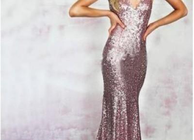 Sexy Sequins V-Neck Mermaid Prom Dress.--www.27dress.com