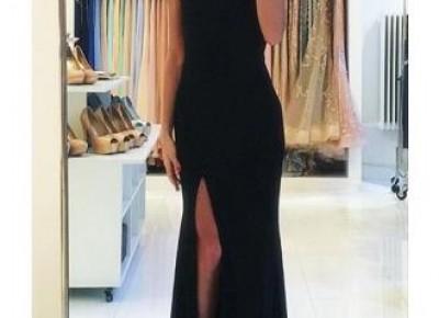 Black Split Crystal 2017 Prom Dresses. www.27dress.com