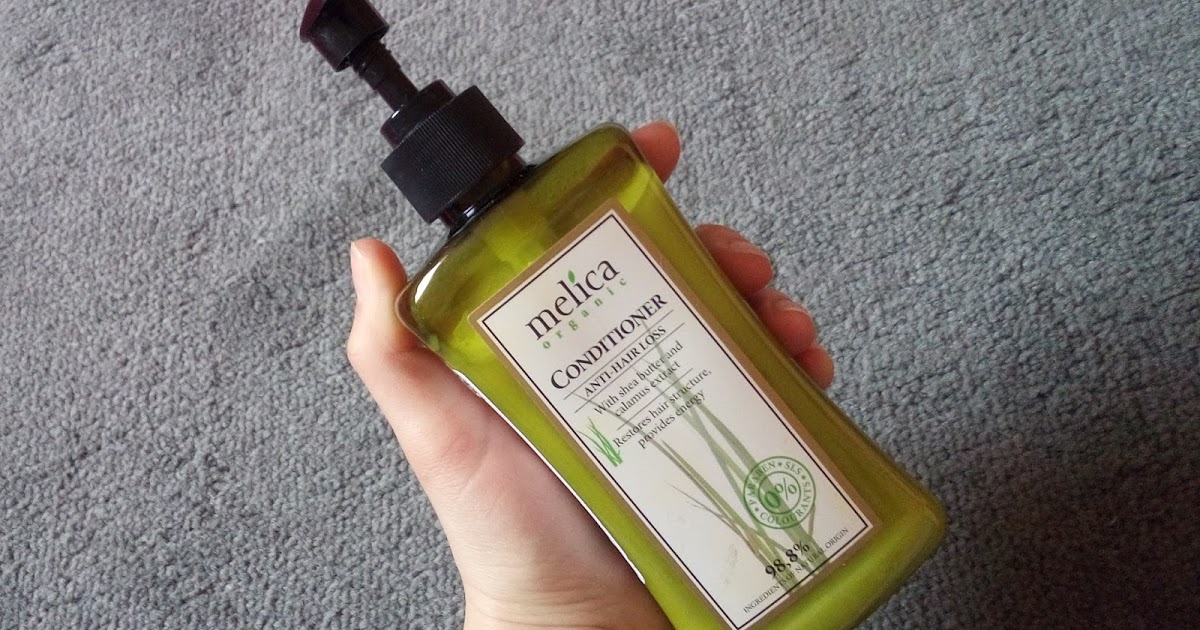 Z mojej strony lustra: Odżywka organiczna do włosów przeciw wypadaniu z masłem Shea i ekstraktem łopianu Melica Organic