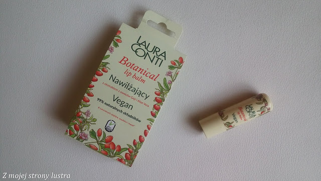 Nawilżający balsam do ust z ekstraktem z owoców Goji i Aloe Vera Botanical Vegan od Laura Conti | Z mojej strony lustra - blog kosmetyczny