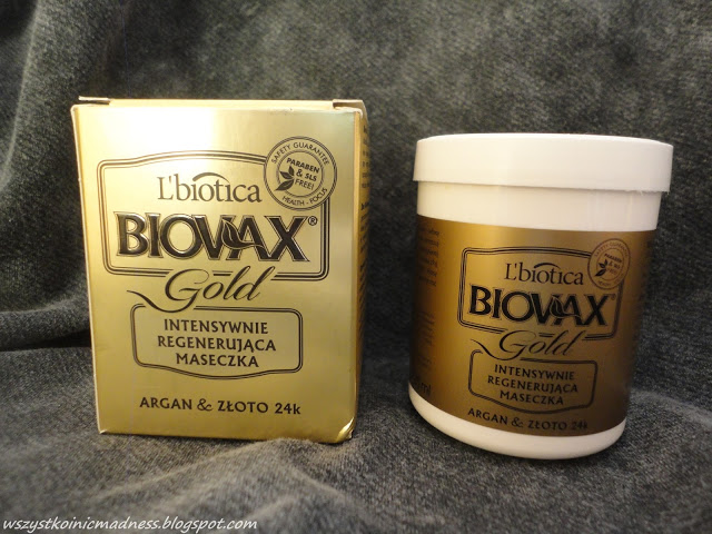 Z mojej strony lustra: Maseczka do włosów Biovax Gold